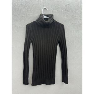 The Limited Womens Sweater Size XS Brown Knit Long Sleeve Turtleneck